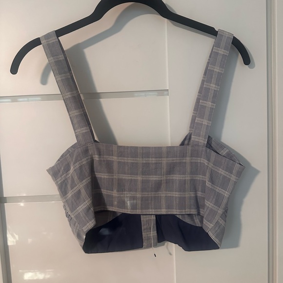 NWT lovers and friends gingham set pants and tie crop top XS - Picture 5 of 6